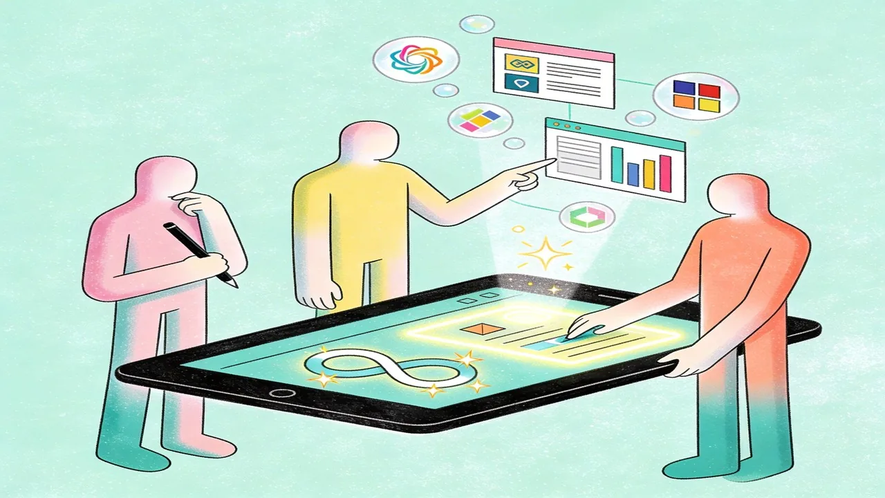 Sự kết thúc của 'Pixel Pusher' — Tại sao những nhà thiết kế điều phối công cụ thiết kế AI sẽ chiến thắng 2 Collaborative workflow with AI design tools