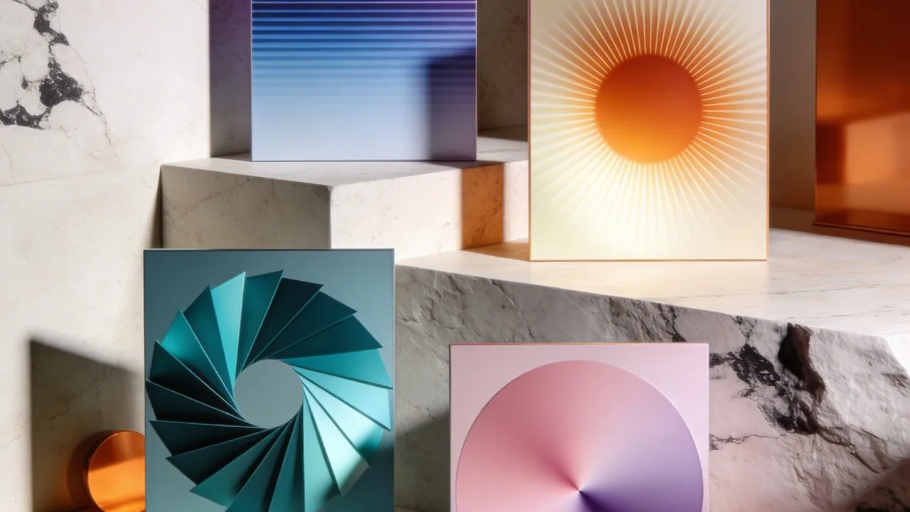 Các loại màu gradient - linear radial angular conic