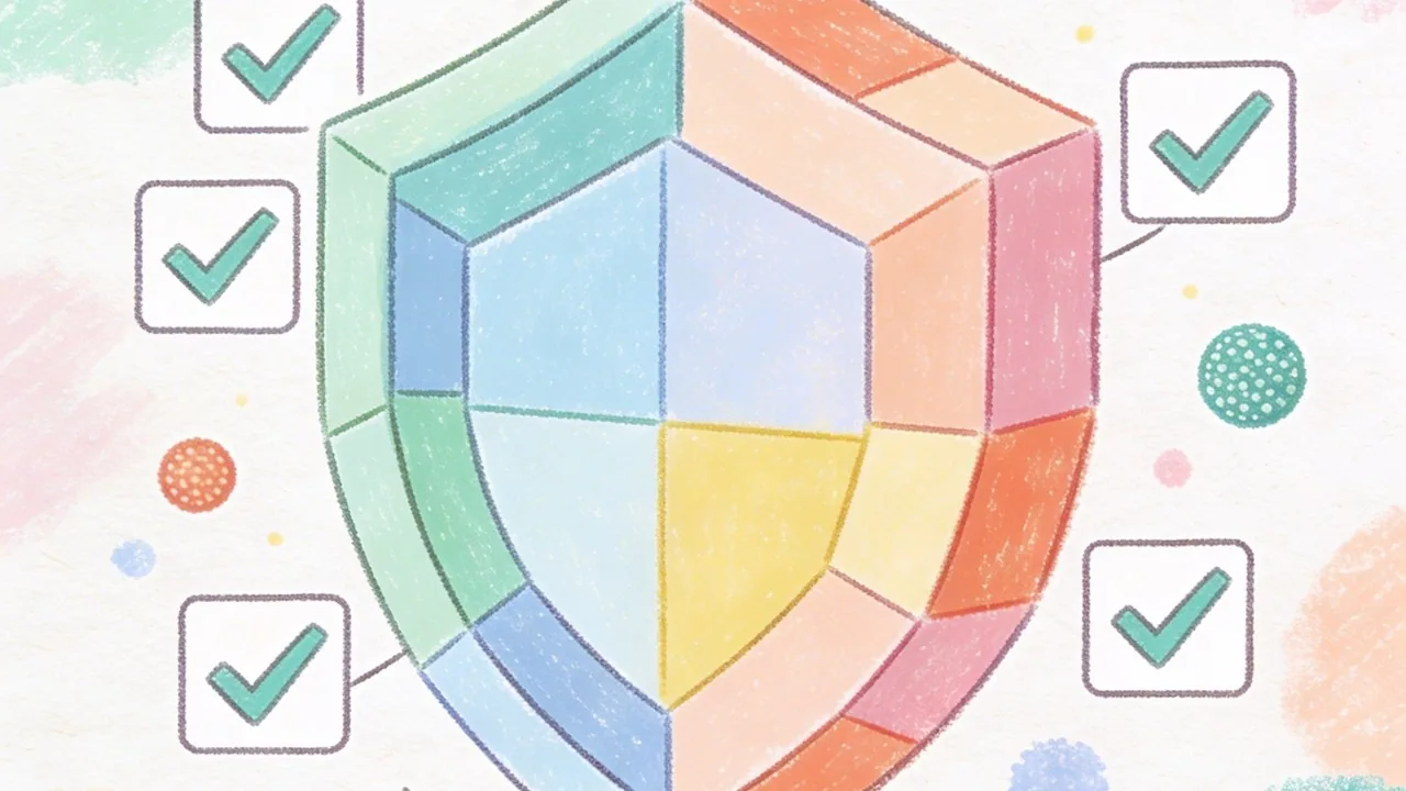 Medical Website Design: Xây dựng niềm tin & Phát triển bệnh nhân 4 Abstract shield and trust symbols representing authority and security in medical website design.