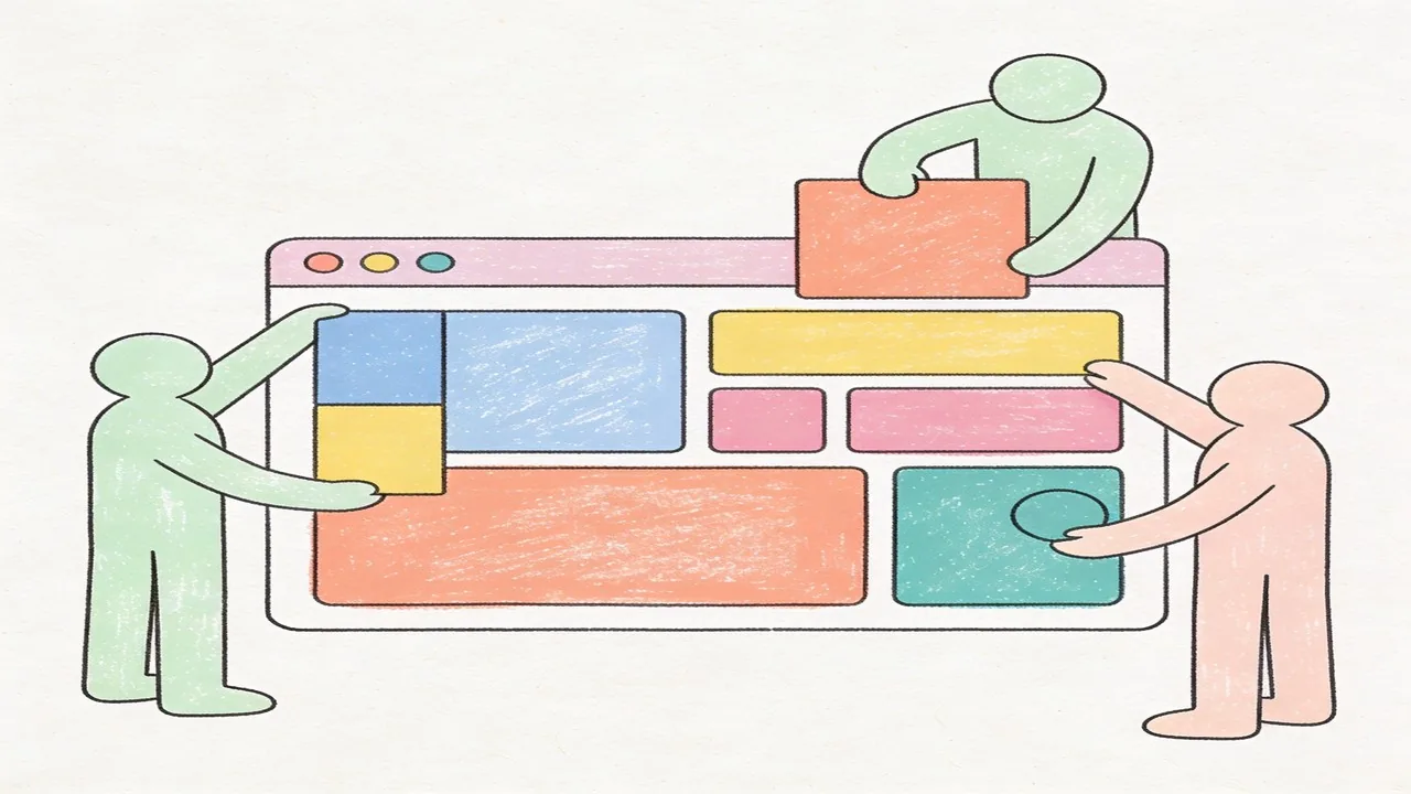 Responsive design explained through puzzle pieces fitting together